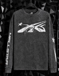 Hellstar Studios Spider Silk Logo Print Washed Long Sleeve