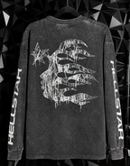 Hellstar Studios Spider Silk Logo Print Washed Long Sleeve