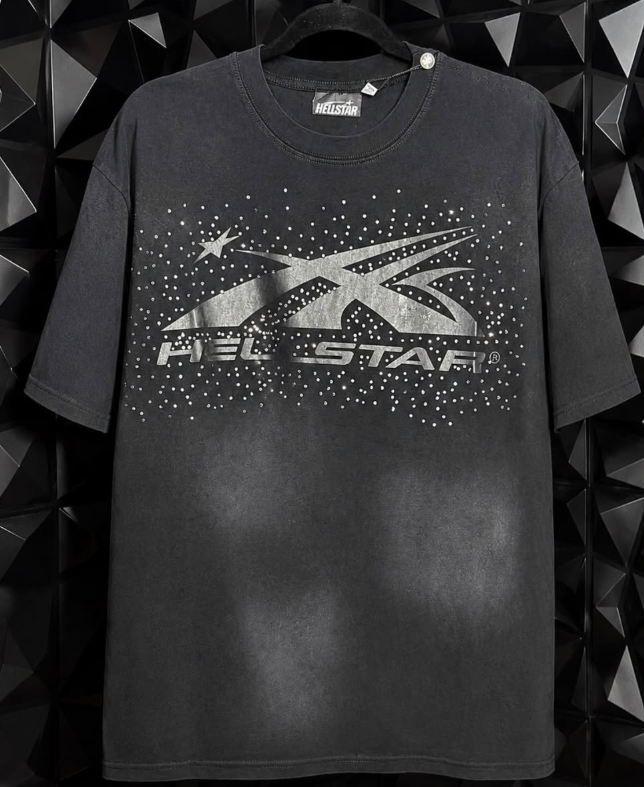 Hellstar Chrome Logo T-Shirt en color negro