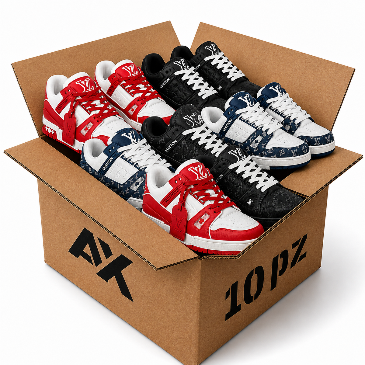 Lote Louis Vuitton LV Trainer — 10 Piezas