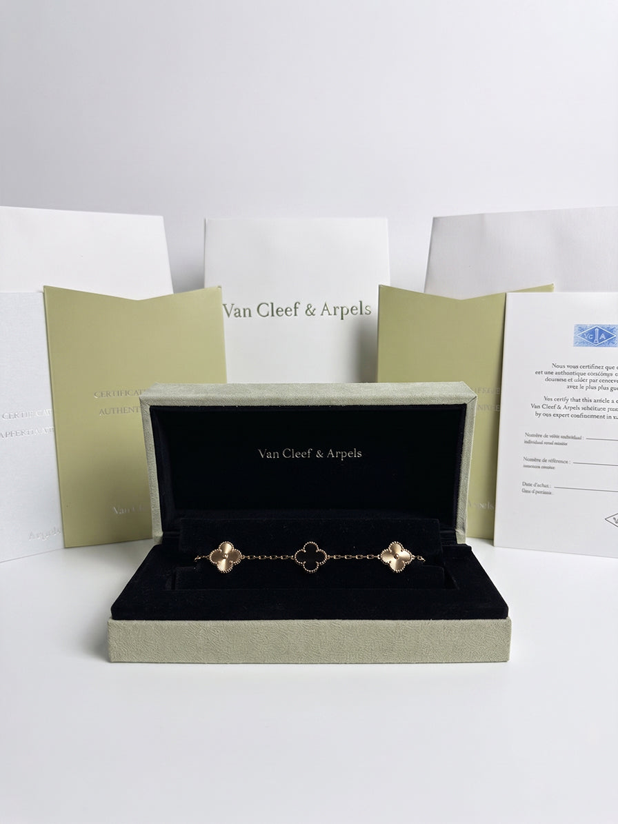 Pulsera Oro Amarillo y Negro Ónix| Van Cleef & Arpels 5pz